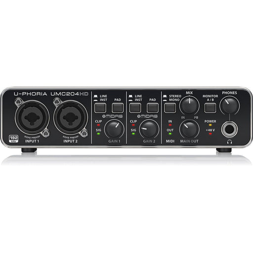 Behringer UMC204HD USB Audio Interface with MIDAS Mic Preamplifiers - SWIFT PERIPHERALSUMC204HD