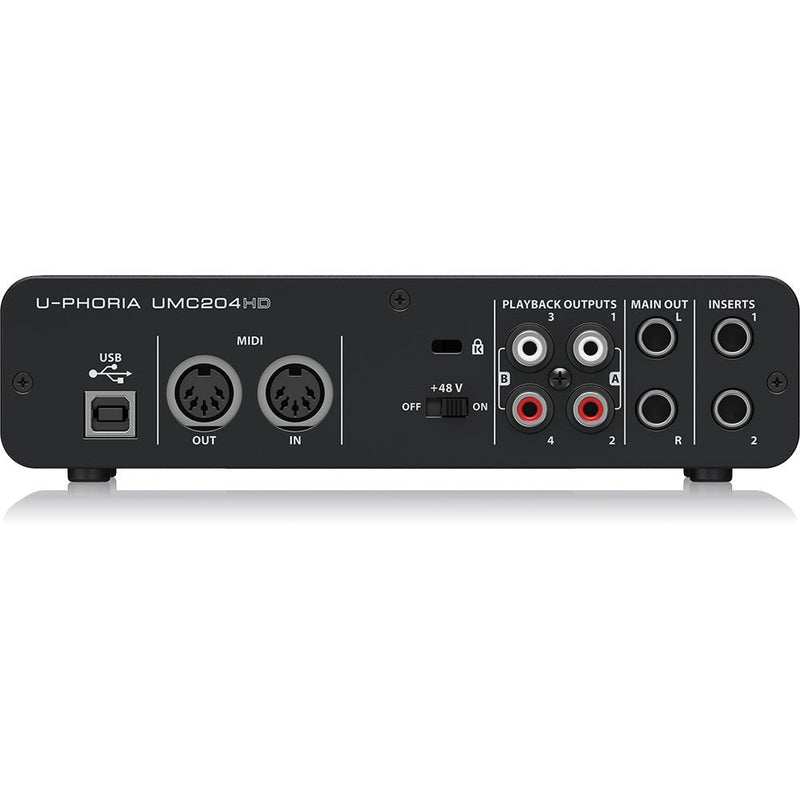 Behringer UMC204HD USB Audio Interface with MIDAS Mic Preamplifiers - SWIFT PERIPHERALSUMC204HD