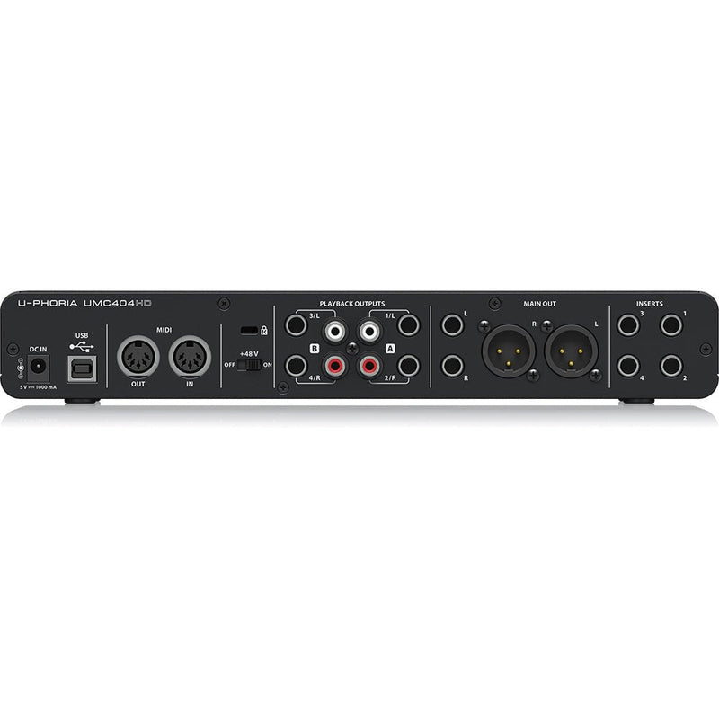 Behringer UMC404HD U - Phoria USB Audio Interface with MIDAS Microphone Preamplifiers - SWIFT PERIPHERALSUMC404HD