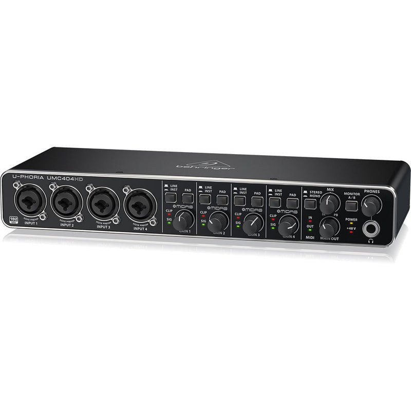 Behringer UMC404HD U - Phoria USB Audio Interface with MIDAS Microphone Preamplifiers - SWIFT PERIPHERALSUMC404HD