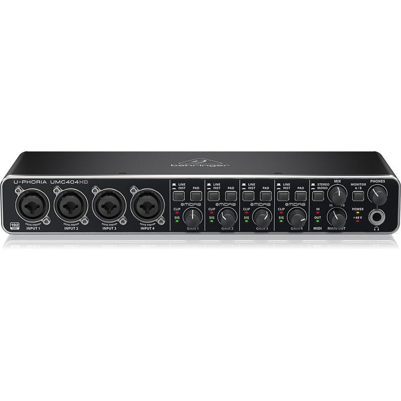 Behringer UMC404HD U - Phoria USB Audio Interface with MIDAS Microphone Preamplifiers - SWIFT PERIPHERALSUMC404HD