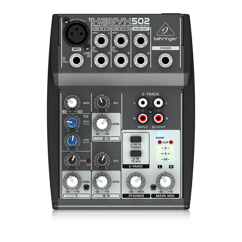 Behringer Xenyx 502 Analog Sound Mixer with Premium 5 - Input and 2 - Bus - SWIFT PERIPHERALSXENYX-502