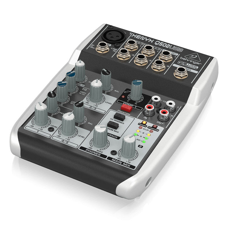 Behringer Xenyx Q502USB USB 5 - Input Analog Sound Mixer with USB Interface - SWIFT PERIPHERALSQ502USB