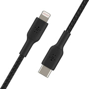Belkin 1 - Meter USB - C to Lightning Cable Boost Charge Braided - Black - SWIFT PERIPHERALSCAA004bt1MBK