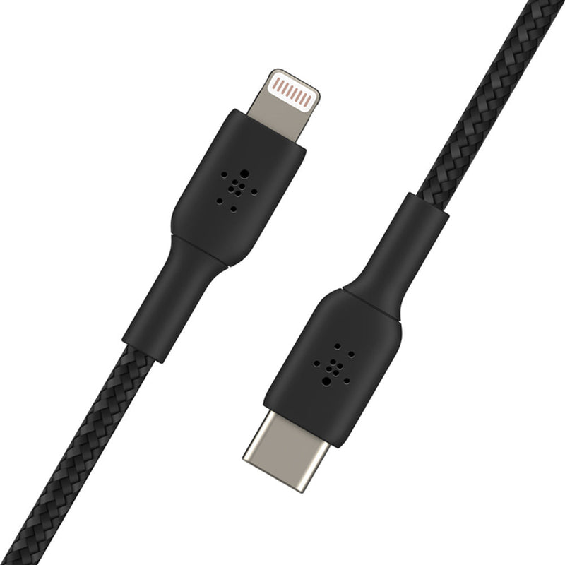 Belkin 1 - Meter USB - C to Lightning Cable Boost Charge Braided - Black - SWIFT PERIPHERALSCAA004bt1MBK