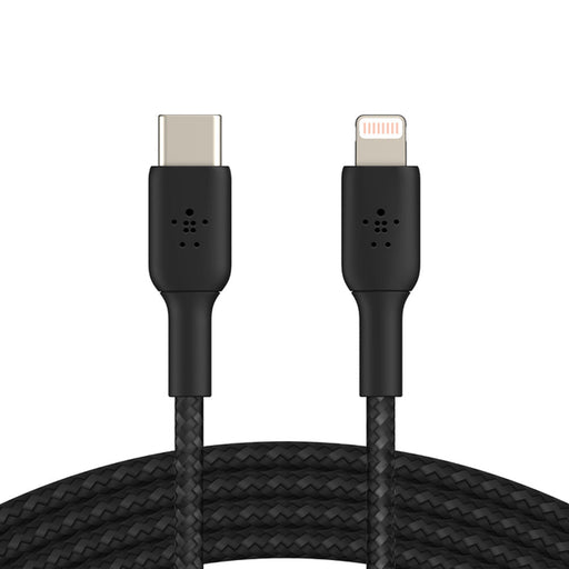 Belkin 1 - Meter USB - C to Lightning Cable Boost Charge Braided - Black - SWIFT PERIPHERALSCAA004bt1MBK