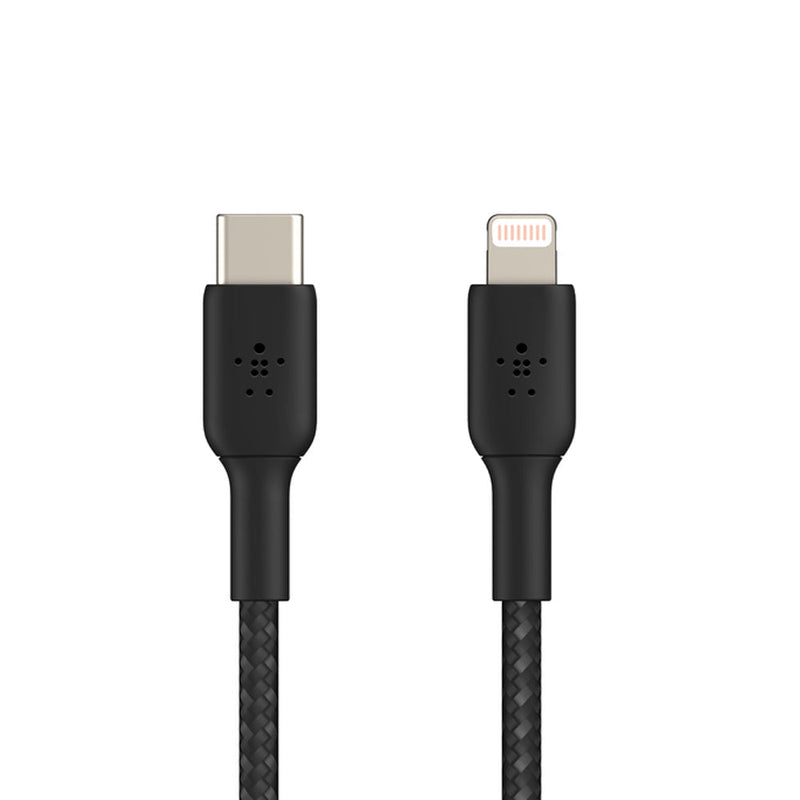Belkin 1 - Meter USB - C to Lightning Cable Boost Charge Braided - Black - SWIFT PERIPHERALSCAA004bt1MBK