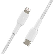 Belkin 1 Meter USB - C to Lightning Cable Boost Charge Braided - White - SWIFT PERIPHERALSCAA004BT1MWH