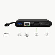 Belkin AVC004BTBK 100W USB Type C Multimedia Charge Adapter with Tethered Cable - SWIFT PERIPHERALSAVC004BTBK
