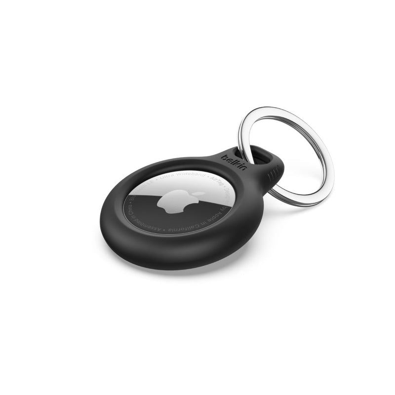 Belkin Black Secure AirTag Holder with Key Ring - SWIFT PERIPHERALSF8W973BTBLK