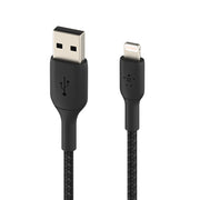 Belkin Boost Charge 1 Meter Braided Lightning to USB - A Cable - Black - SWIFT PERIPHERALSCAA002bt1MBK