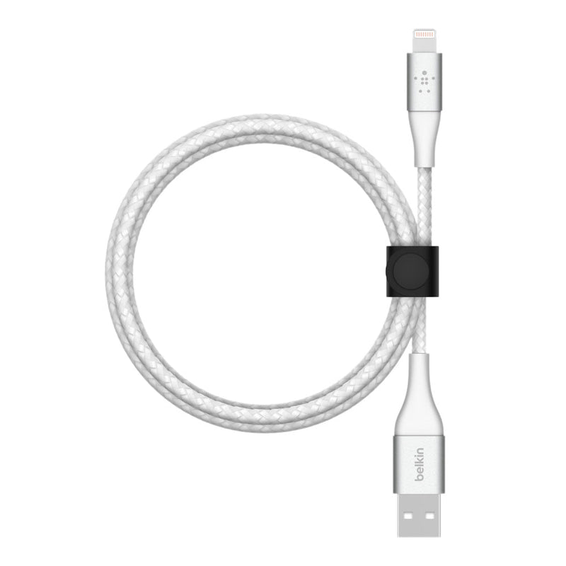 Belkin Boost Charge 1 Meter Braided Lightning to USB - A Cable - White - SWIFT PERIPHERALSCAA002bt1MWH