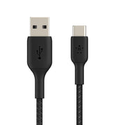 Belkin Boost Charge 1 Meter Braided USB - C to USB - A Cable - Black - SWIFT PERIPHERALSCAB002bt1MBK