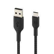 Belkin Boost Charge 2 Meter Braided USB - C to USB - A Cable - Black - SWIFT PERIPHERALSCAB002bt2MBK