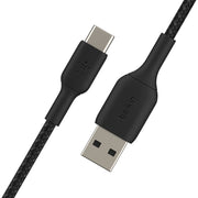 Belkin Boost Charge 2 Meter Braided USB - C to USB - A Cable - Black - SWIFT PERIPHERALSCAB002bt2MBK