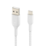 Belkin Boost Charge 2 Meter Braided USB - C to USB - A Cable - White - SWIFT PERIPHERALSCAB002bt2MWH