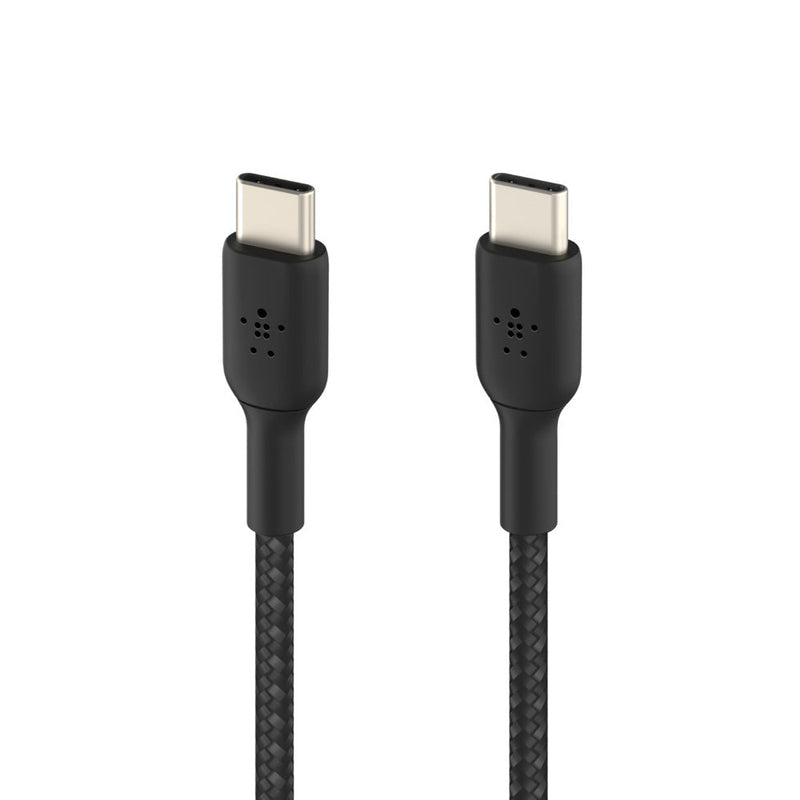 Belkin Boost Charge Braided 1 Meter USB - C to USB - C Cable - Black - SWIFT PERIPHERALSCAB004bt1MBK