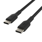 Belkin Boost Charge Braided 1 Meter USB - C to USB - C Cable - Black - SWIFT PERIPHERALSCAB004bt1MBK