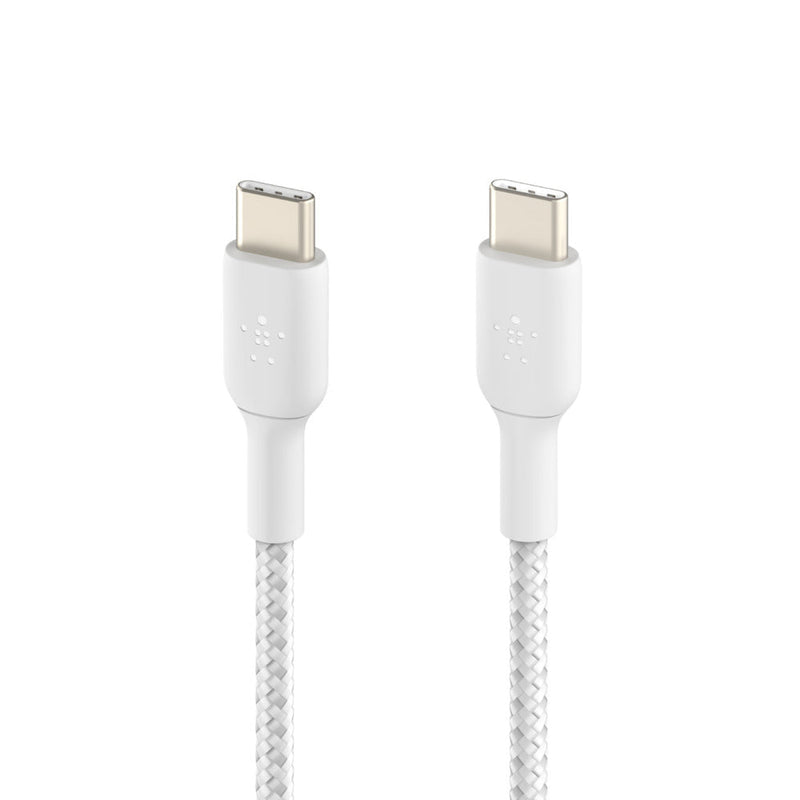 Belkin Boost Charge Braided 1 Meter USB - C to USB - C Cable - White - SWIFT PERIPHERALSCAB004bt1MWH