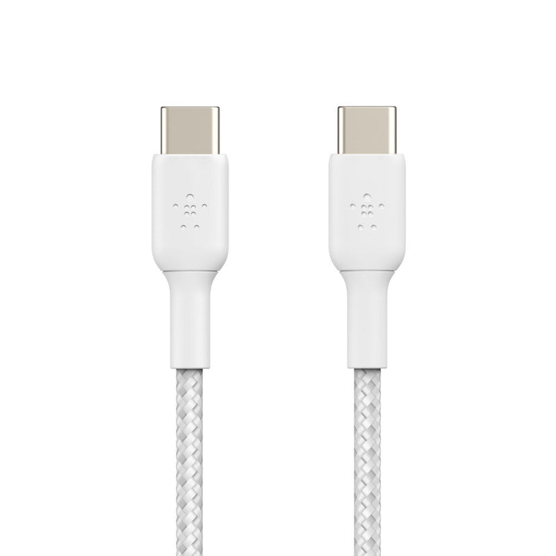 Belkin Boost Charge Braided 1 Meter USB - C to USB - C Cable - White - SWIFT PERIPHERALSCAB004bt1MWH