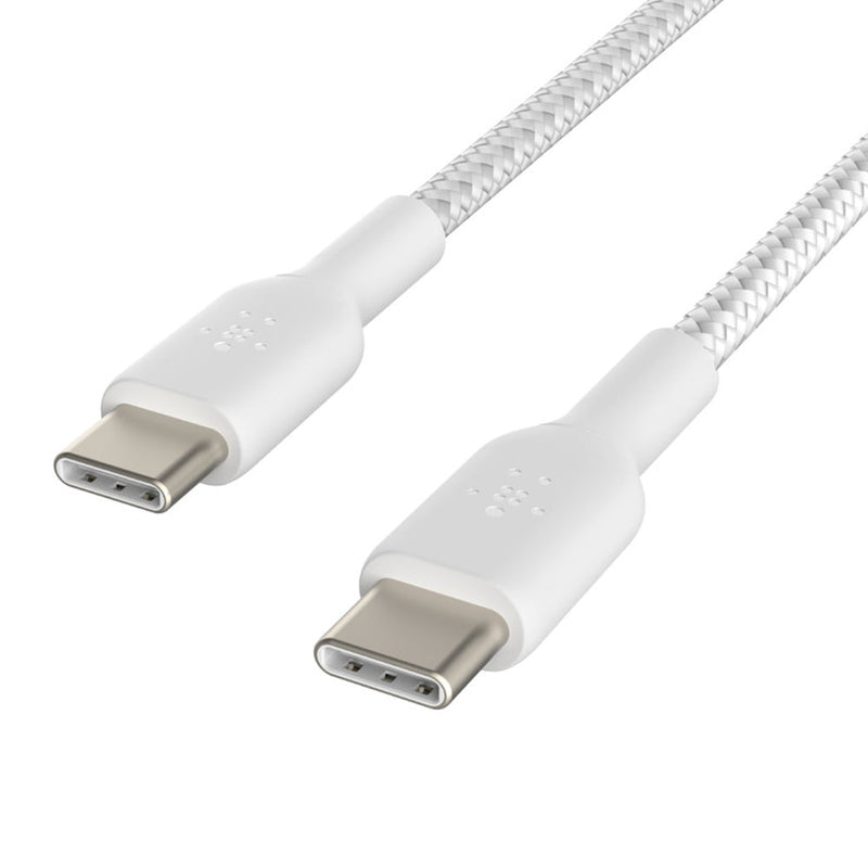Belkin Boost Charge Braided 1 Meter USB - C to USB - C Cable - White - SWIFT PERIPHERALSCAB004bt1MWH