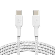 Belkin Boost Charge Braided 1 Meter USB - C to USB - C Cable - White - SWIFT PERIPHERALSCAB004bt1MWH