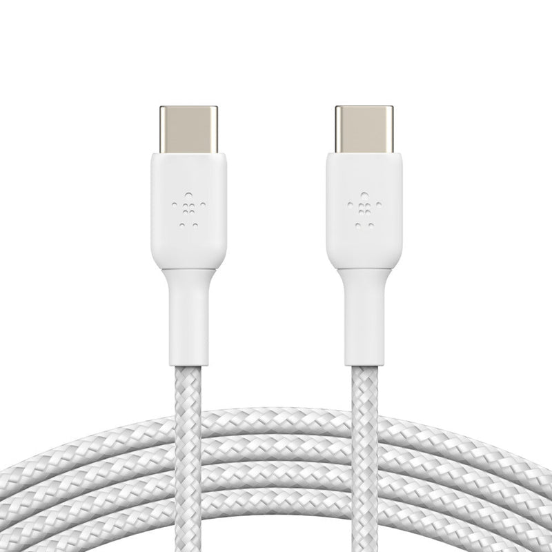 Belkin Boost Charge Braided 1 Meter USB - C to USB - C Cable - White - SWIFT PERIPHERALSCAB004bt1MWH