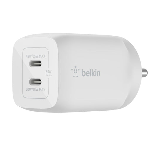 Belkin Boost Charge Pro Dual USB - C GaN Wall Charger with PPS 65W - SWIFT PERIPHERALSWCH013ZBWH