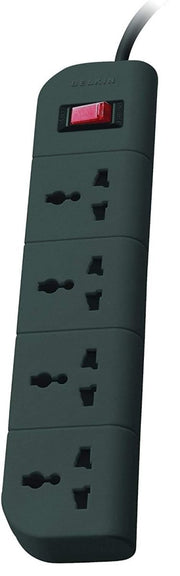 Belkin Economy Series 4 - Socket Surge Protector Universal Socket - Grey - SWIFT PERIPHERALSF9E400ZB1.5MGRY