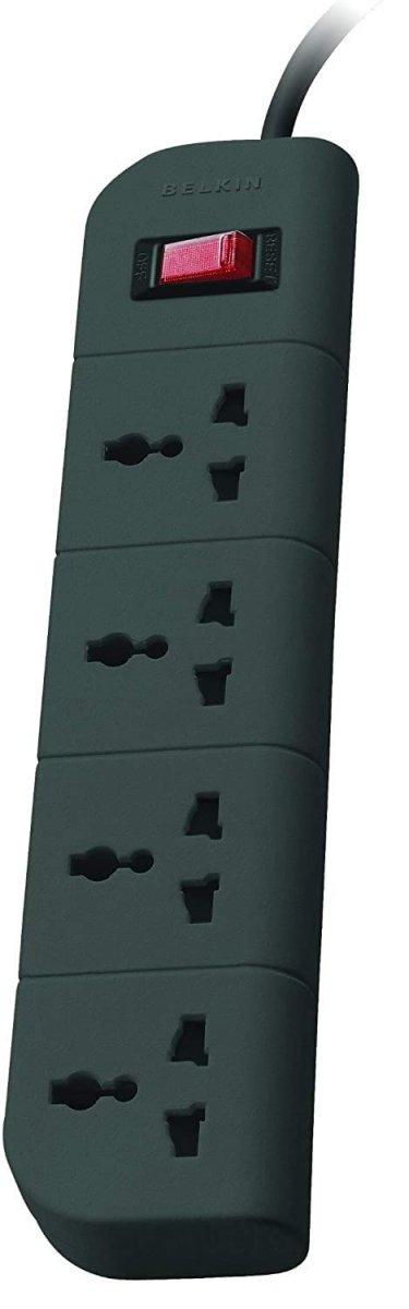 Belkin Economy Series 4 - Socket Surge Protector Universal Socket - Grey - SWIFT PERIPHERALSF9E400ZB1.5MGRY