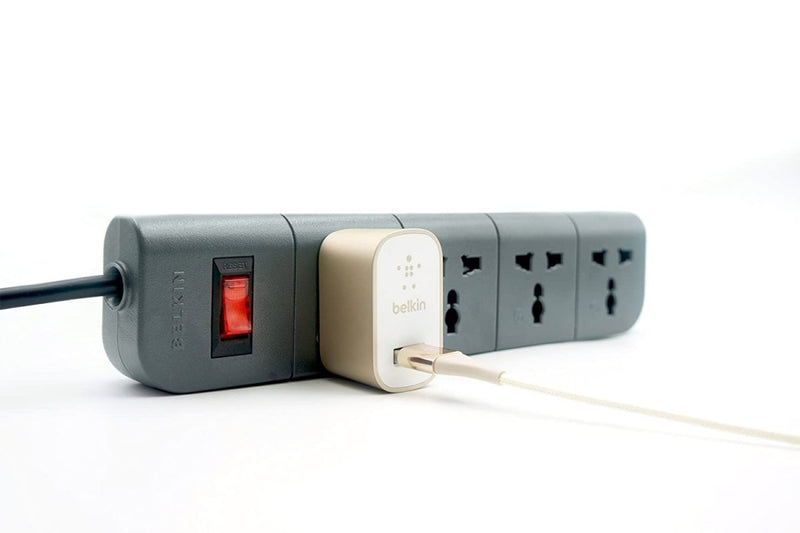 Belkin Economy Series 4 - Socket Surge Protector Universal Socket - Grey - SWIFT PERIPHERALSF9E400ZB1.5MGRY