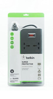 Belkin Economy Series 8 - Socket Surge Protector Universal Socket - Grey - SWIFT PERIPHERALSF9E800ZB2M-GRY
