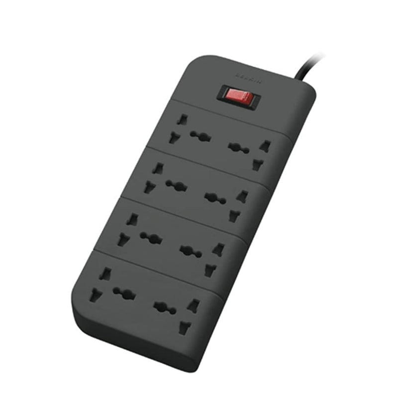 Belkin Economy Series 8 - Socket Surge Protector Universal Socket - Grey - SWIFT PERIPHERALSF9E800ZB2M-GRY