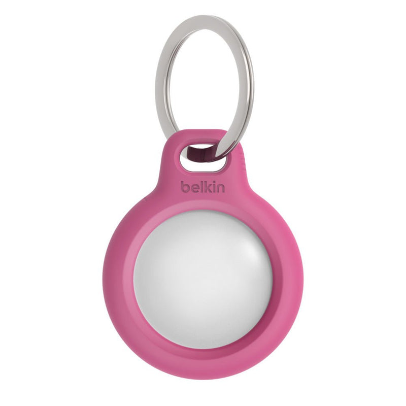 Belkin Pink AirTag Secure Holder with Key Ring - SWIFT PERIPHERALSF8W973BTPNK