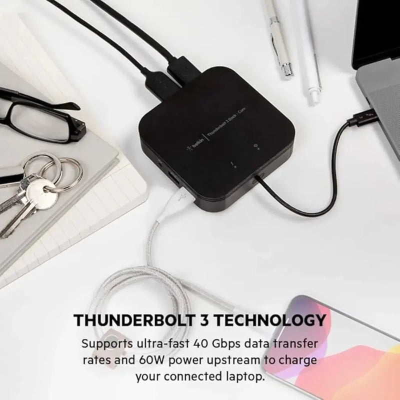 Belkin Thunderbolt 3 Dock Core 3 Cable Dual 4K Display 60W Power Delivery - SWIFT PERIPHERALSF4U110BT