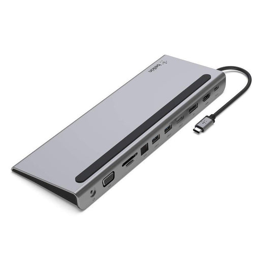 Belkin USB Type - C 4K HDMI Ethernet DP VGA USB - A 11 - in - 1 Multiport Dock - SWIFT PERIPHERALSINC004BTSGY
