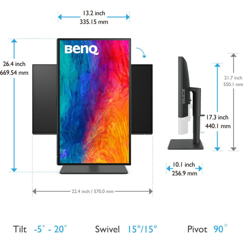 BenQ PD2506Q 25" 60Hz 2K QHD IPS Panel HDR10 USB - C Designer Monitor with Built - in Speaker - SWIFT PERIPHERALSPD2506Q