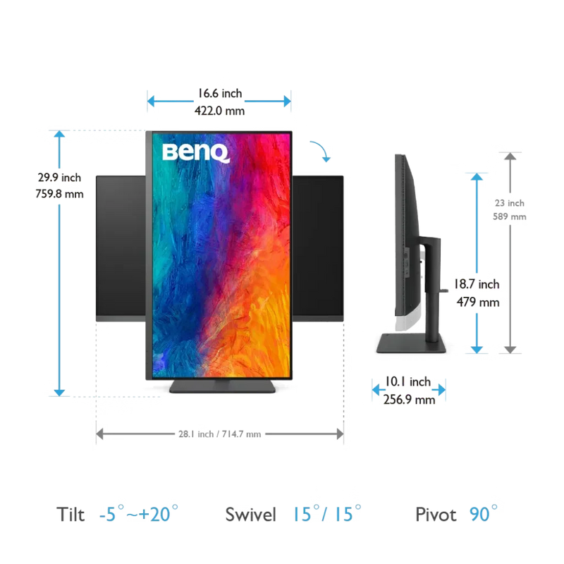 BenQ PD3205U 32" UHD 60Hz 4K USB - C Designer Monitor with Built - in Speaker - SWIFT PERIPHERALSPD3205U