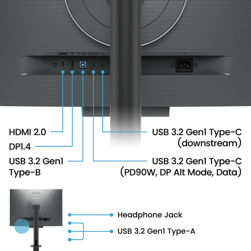 BenQ RD280UA 28” 2560p 4K UHD Programming Monitor with MoonHalo Ergo Arm and Built - in Speakers - SWIFT PERIPHERALSRD280UA