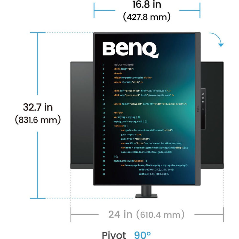 BenQ RD280UA 28” 2560p 4K UHD Programming Monitor with MoonHalo Ergo Arm and Built - in Speakers - SWIFT PERIPHERALSRD280UA