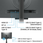 BenQ RD320UA 32” 2160p 4K UHD Programming Monitor with MoonHalo Flexible Arm and Built - in Speaker - SWIFT PERIPHERALSRD320UA