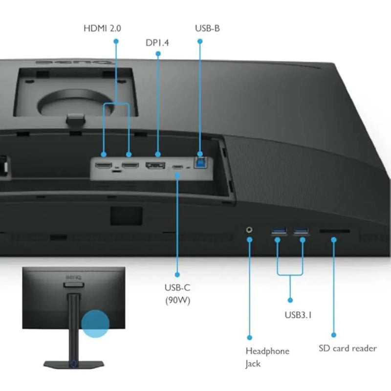 BenQ SW272U 27" 4K AdobeRGB A.R.T. Panel 90W USB - C Pro Photographer & Videographer Monitor - SWIFT PERIPHERALSSW272U