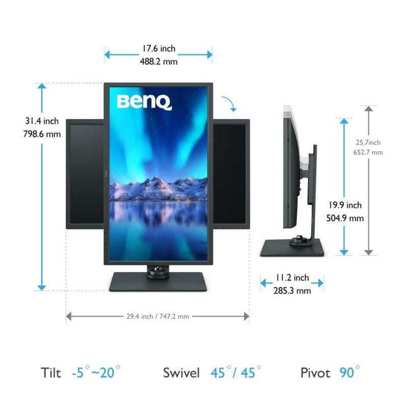 BenQ SW321C 32" 4K 60Hz PhotoVue Photo & Video Editing Monitor - SWIFT PERIPHERALSSW321C