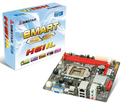 BIOSTAR H61IL LGA 1155 SOCKET MINI - ITX INTEL H61 CHIPSET DDR3 MOTHERBOARD - SWIFT PERIPHERALS101284