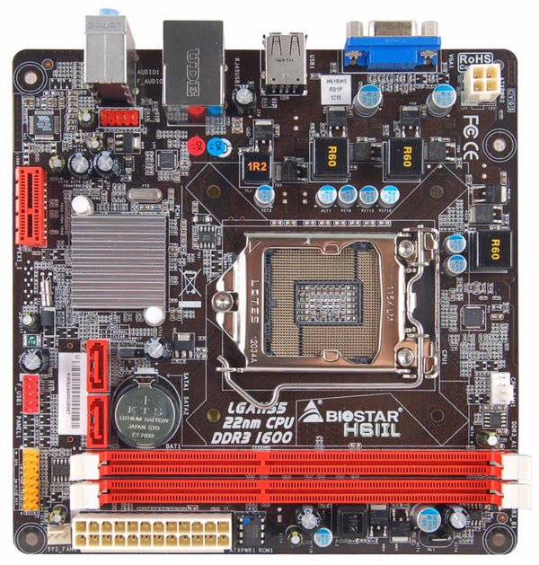 BIOSTAR H61IL LGA 1155 SOCKET MINI - ITX INTEL H61 CHIPSET DDR3 MOTHERBOARD - SWIFT PERIPHERALS101284