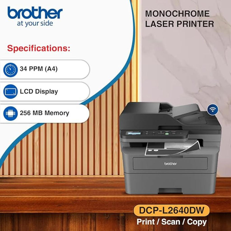 Brother DCP - L2640DW Monochrome Multi - Function ADF Wireless Duplex Laser Printer - SWIFT PERIPHERALSDCP-L2640DW
