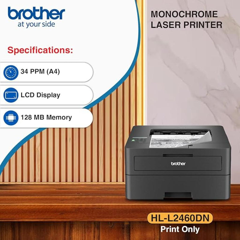 Brother HL - L2460DN Monochrome Laser Printer with Auto Duplex & Network Connectivity - SWIFT PERIPHERALSHL-L2460DN
