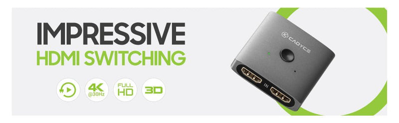Cadyce CA - 2HDS 2 x 1 HDMI Switch with 4K support - SWIFT PERIPHERALSCA-2HDS