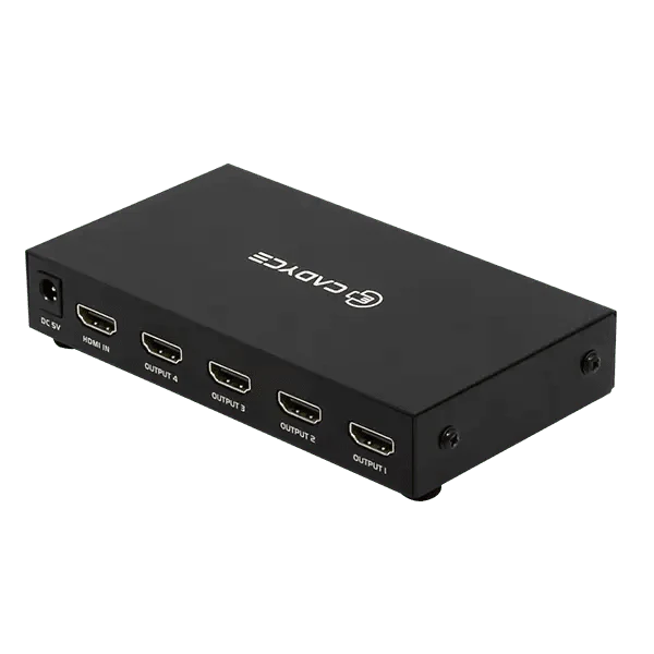 Cadyce CA - 4HDSP PLUS 1 x 4 HDMI Splitter with 4K Support - Black - SWIFT PERIPHERALSCA-4HDSP Plus