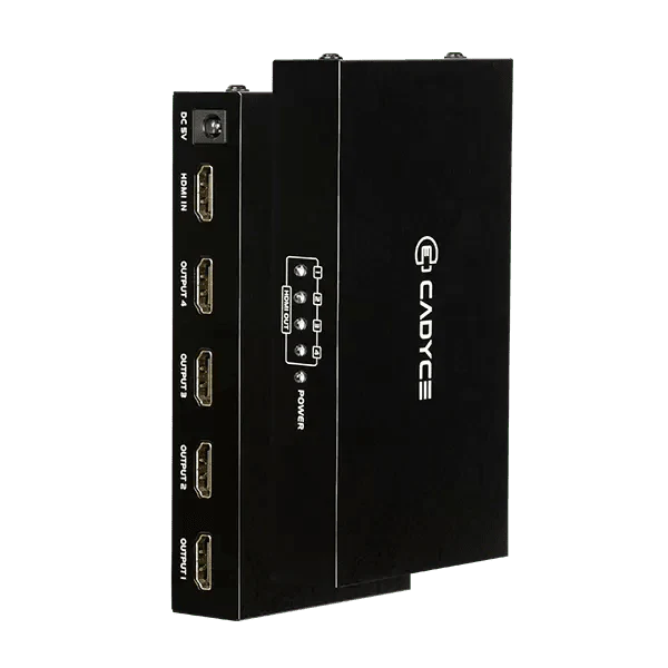 Cadyce CA - 4HDSP PLUS 1 x 4 HDMI Splitter with 4K Support - Black - SWIFT PERIPHERALSCA-4HDSP Plus